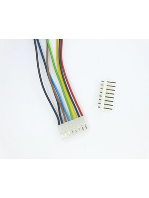Sanec 5,08MM 8 Pin Kablolu Konnektör Takım 20CM - 2,50MM - Çift Taraflı