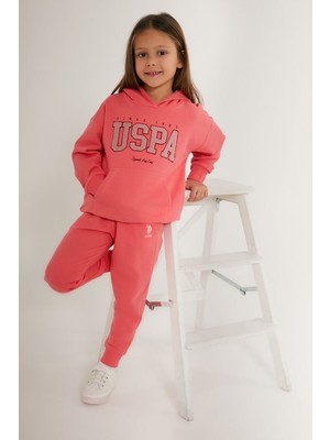 U.S. Polo Assn. Kız Çocuk Eşofman Takımı Neon Pembe