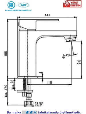 AR Melia Banyo Lavabo Bataryası AR&YAK 102188132