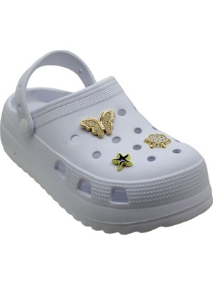 Sonimix Kız Çocuk Yüksek Taban Taşlı  Cross Terlik