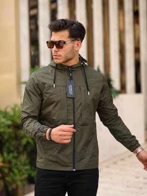 Abillita Erkek Haki Mevsimlik Mont Su ve Rüzgar Geçirmez Özellikli Rahat Kullanım