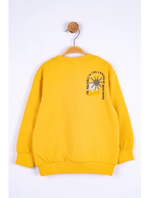 NK Kids Erkek Bebek Baskılı Basic Sweatshirt 45625 Hardal