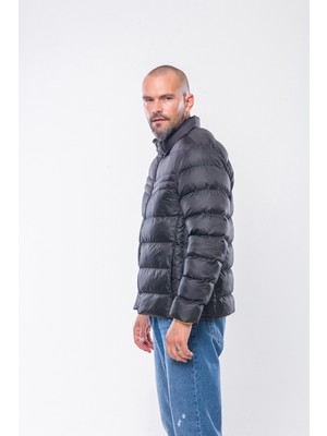 Kevin K232 Erkek Siyah Şişme Mont