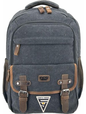 Çanta Yurdu Ççs London 51567 Kanvas Laptop Bölmeli Sırt Çantası Siyah