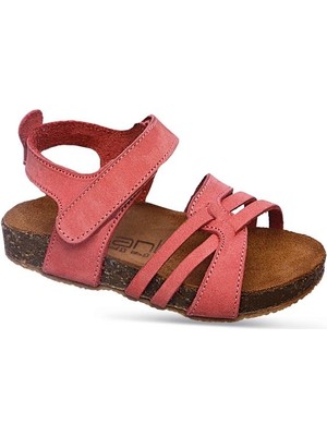 Sanbe 510 T 2012 21-25 Kız Deri Çocuk Sandalet Somon