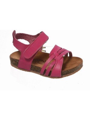 Sanbe 510 T 2012 21-25 Kız Deri Çocuk Sandalet Fuşya