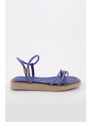 DGN 536 Kadin Sirali Silver Taşli Sandalet