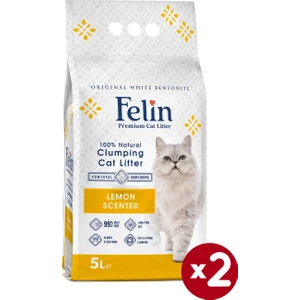 Limon Kokulu Topaklanan İnce Taneli Kedi Kumu 5lx2