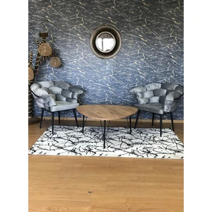 90X90 cm Atlantik Çam Desen Pena Orta Sehpa