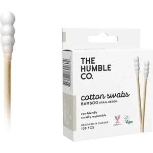 The Humble Co. Spiral Form Bambu Kulak Temizleme Çubuğu 100 Adet - Beyaz