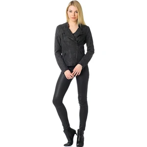 15102997 Kadın Suni Deri Ceket - Siyah