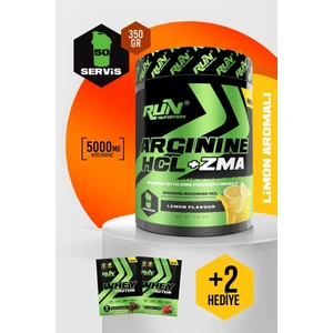 Run Nutrition Arginine Hcl + Zma - Limon Aromalı - 50 Servis - 350 gr - 2 Saşe Protein Hediyeli