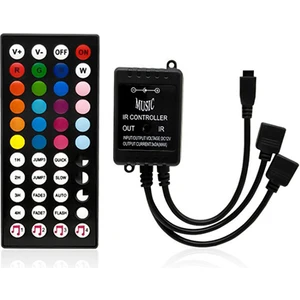 Rgb Şerit LED Kontrol Kit 44 Tuşlu Müziğe Duyarlı Kontrol Kit