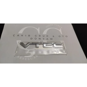 Çakır Grup Honda Civic Bagaj Vtec Yazısı (2001-2006) Model Uyumlu Vtec1 Vtec2 Yüksek Kalite Ithal