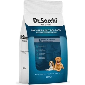 Dr.sacchi Düşük Tahıllı Somonlu ve Ton Balıklı Yetişkin Köpek Maması 2 kg