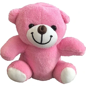 25 Cm Pembe Renk Pelüş Ayıcık Süper Kalite Peluş Ayı