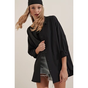 Oversize Uzun Basic Gömlek DS22YB113900