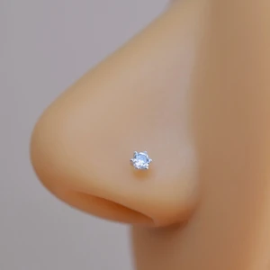 925 Ayar Tektaş Hızma Taşlı Burun Piercing 3 mm