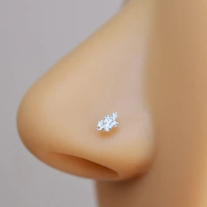 925 Ayar Mini Yaprak  Model Hızma  Çiçek Figürlü Burun Piercingi