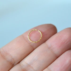 Gold Renk 925 Ayar Burgulu Gümüş Halka Hızma