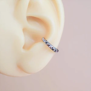 Silver Renkli Ince Earcuff Sıkıştırma Kıkırdak
