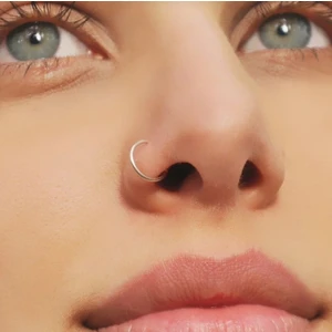 Cerrahi Çelik 10 mm Silver Renk Çelik Halka Burun Piercing Halka Hızma