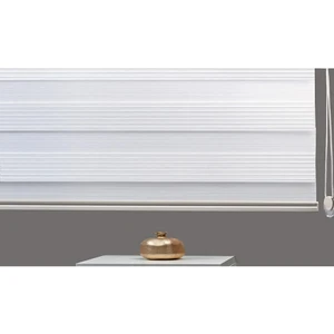 Pliseli Beyaz Stor Zebra Perde Düz Eteksiz