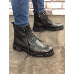 Hakiki Deri Kürklü Postal Erkek Bot