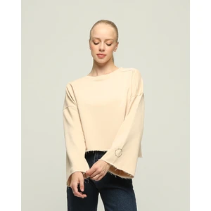 Owut Collection Kadın Basic Bisiklet Yaka Düz Oversize Salaş Bol Kesim Sweatshirt