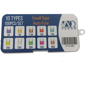 10 Çeşit 100 Parça Small Tip Araba Sigortası Seti