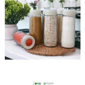 Rossel Premium Etiketli Alin Kavanoz Beyaz 1500 ml 12 Adet