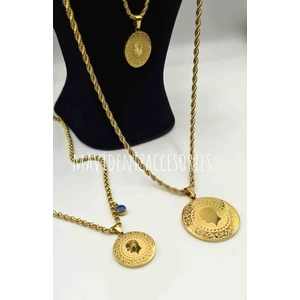 Mavi Deniz Accesories Mavidenizaccesories Çelik Kolye Çeyrekli Kolye Burgu Kolye Çelik
