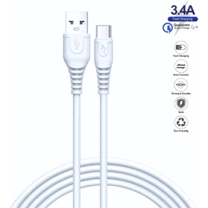 Samsung Galaxy A70 Uyumlu 3.4 Amper Ultra Hızlı Type-C Şarj Kablosu 1 Metre - Ithalatçı Garantili