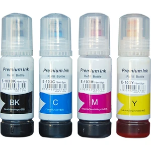 Epson L1110 Uyumlu 103 Mürekkep 4 Renk