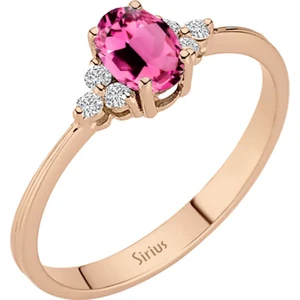 Pırlanta ve Oval Pembe Turmalin Taşlı Yüzük 0417R0255