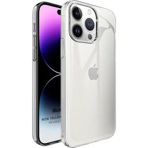 Apple iPhone 15 Ultra Kılıf Non Yellowing Crystal Clear Sararma Önleyici Kristal Şeffaf