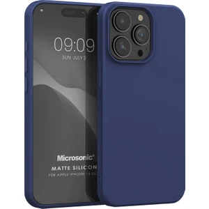 Matte Silicone Apple iPhone 15 Ultra Kılıf Lacivert