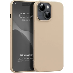 Matte Silicone Apple iPhone 15 Plus Kılıf Gold