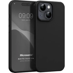 Matte Silicone Apple iPhone 15 Kılıf Siyah