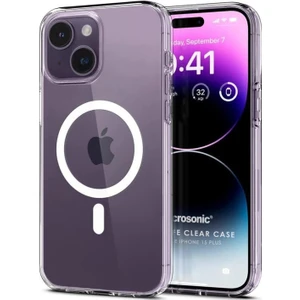 Apple iPhone 15 Plus Kılıf Magsafe Clear Soft Şeffaf