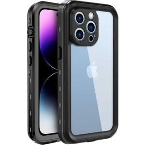 Apple iPhone 15 Pro Kılıf Waterproof 360 Full Body Protective Siyah