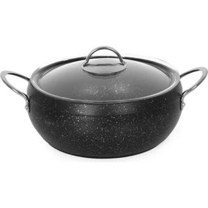 Döküm Granit Çelik Saplı Fırına Girebilir Derin Yemek Tenceresi 20 cm