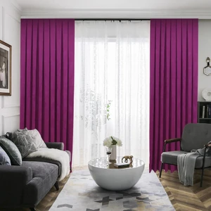YS Perde Tasarım Petek Dokulu Kadife Fon Perde 1/2,5 Normal Pile Tek Kanat - Mor