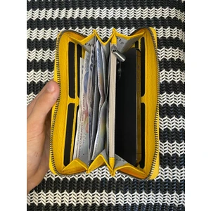 SANAT LEATHER SL-2132  Deri Şık Portföy Fermuarlı Kadın Cüzdanı 19,5cm×10,5cm Sanat Leather