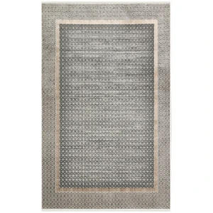 Eko Halı Lisbon New Ls 06 Antrasıt Gold Nw  Parlak ve Yumuşak Dokulu Modern Desenli Işıltılı Makine Dokuması Halı