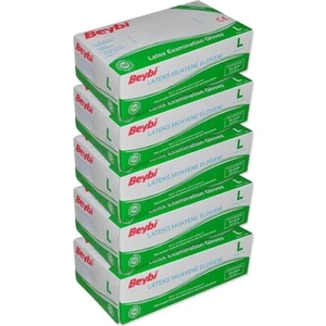 Pudralı Lateks Eldiven L Beden 5 Paket