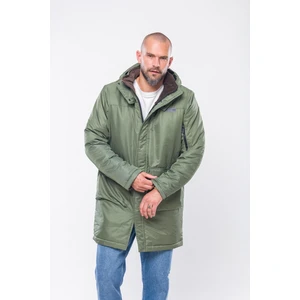 K235 Erkek Yeşil Kapşonlu Parka