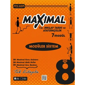 Artı Zeka Yayınları 8. Sınıf Maximal Tc. Inkılap Tarihi ve Atatürkcülük Modüler Set (7 Modül)