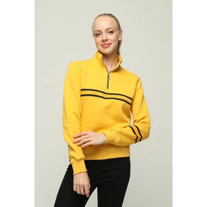 Owut Collection Kadın Fermuarlı Yaka Regular/normal Kalıp Örme Sweatshirt