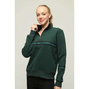 Owut Collection Kadın Fermuarlı Yaka Regular/normal Kalıp Örme Sweatshirt